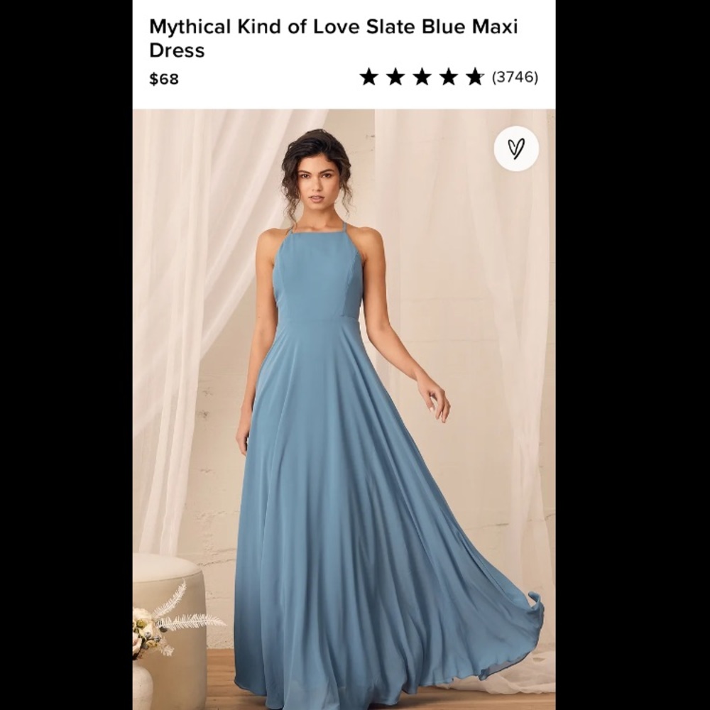 Lulus mythical kind of love slate blue maxi